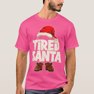 T-shirt Fatigué Père Noël drôle Noël Père Noël