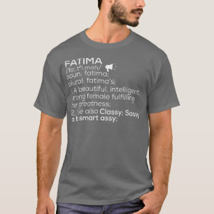 T-shirt Fatima Nom Fatima Définition Fatima Nom Femme F