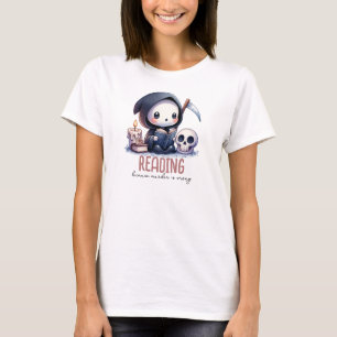 T-shirt Faucheuse aquarelle amoureuse de livres