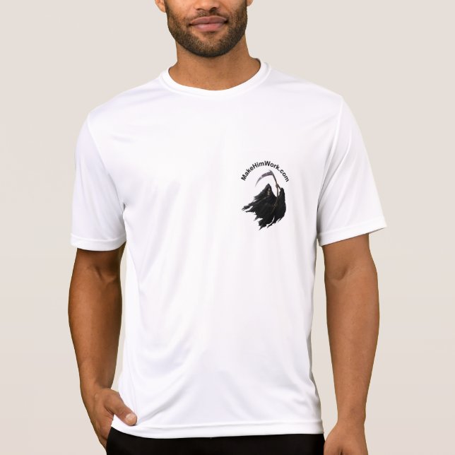 T-shirt Faucheuse chassant le cycliste (Devant)