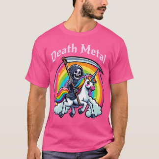 T-shirt Faucheuse De Métal Morte À L'Aide D'Une Unicorne