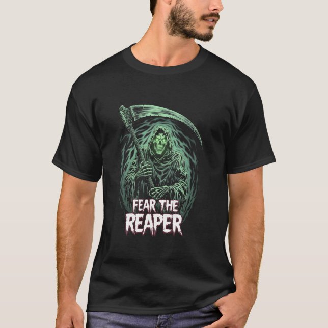 T-shirt Faucheuse Faucheuse redoutée Brouillard tourbillon (Devant)