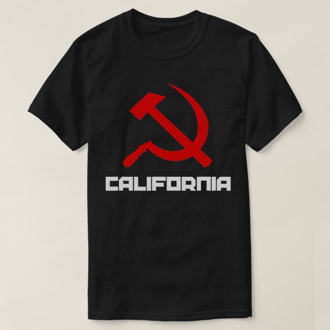 T-shirt Faucille marteau de la Californie communiste socia (Design devant)