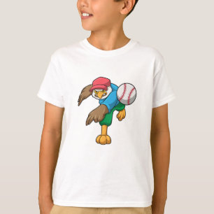 T-shirt Faucon au baseball avec une batte de baseball