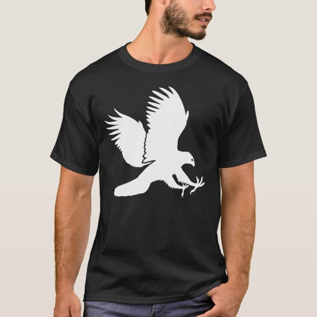 T-shirt Faucon blanc Swooping vers le bas pour une mise à (Devant)
