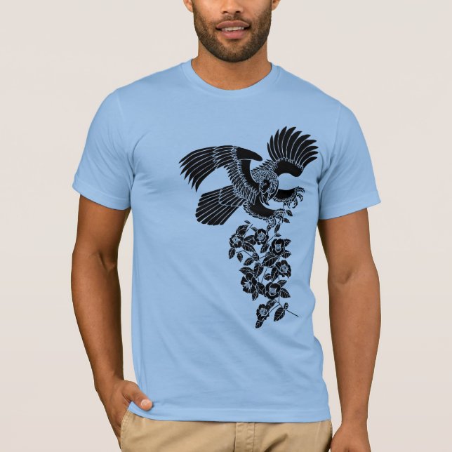 T-shirt faucon et camélia 鷹 椿 (Devant)