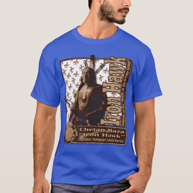 T-shirt Faucon Hunkpapa Lakota de fer (Devant)