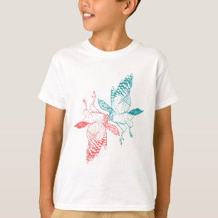 T-shirt faucon yin et yang oiseau yin yang