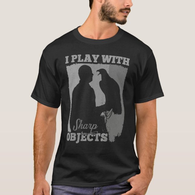 T-shirt Fauconnerie Chasse Je Joue Avec Des Objets Trancha (Devant)