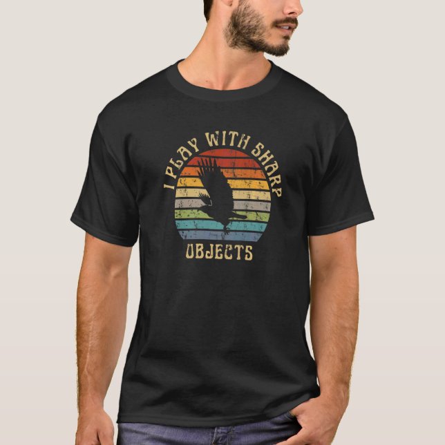 T-shirt Fauconnerie Chasse Je Joue Avec Des Objets Trancha (Devant)