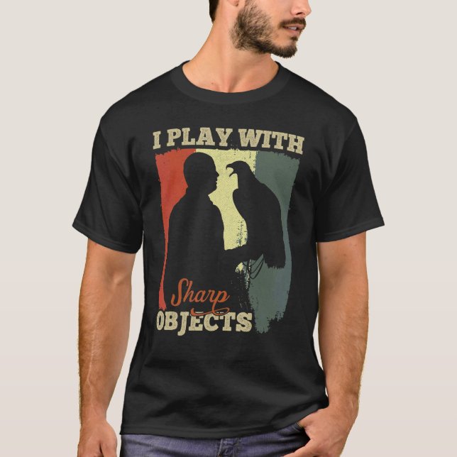 T-shirt Fauconnerie Chasse Je Joue Avec Des Objets Trancha (Devant)