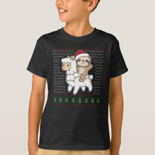 T-shirt Fauler Lama Noël Vilains animaux de Noël