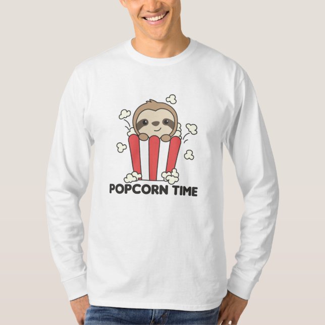 T-shirt Fault Popcorn Temps Drôle Animaux Dans Essen (Devant)