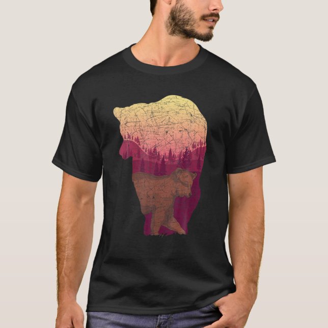 T-shirt Faune animale Brown Ours Lover Nature B (Devant)