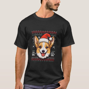 T-shirt Faune Corgi Santa Hat Noël Drôle Chien Maman Papa 