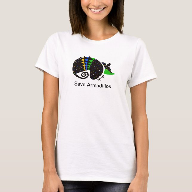 T-shirt Faune - Cute Sauvez ARMADILLOS - Nature - Brésil (Devant)