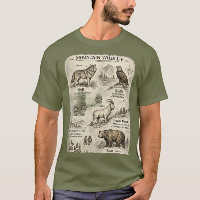 T-Shirt Faune de Montagne (Devant)