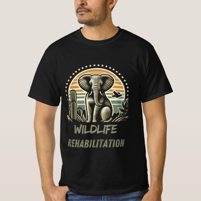 T-shirt Faune éléphante - Réhabilitation de la faune (Devant)