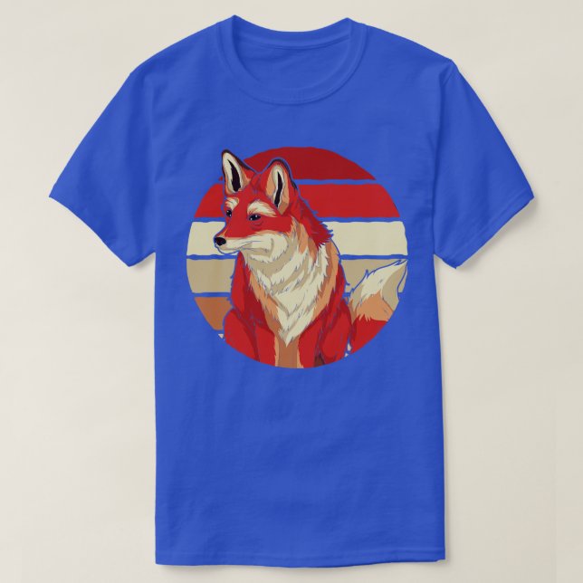 T-shirt Faune Fox Lover Forêt Animal Retro Fox (Design devant)