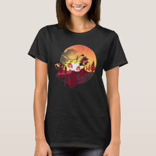 T-shirt Faune Nature Coucher du soleil Animal Howling Wolf