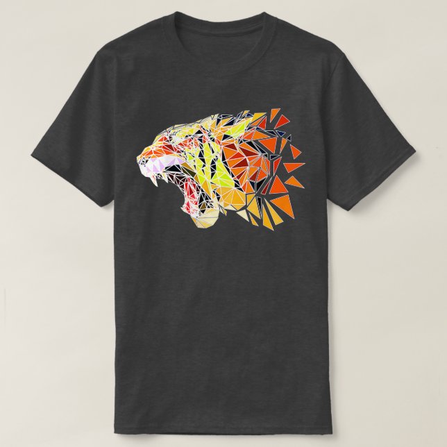 T-shirt Faune Tiger Head Faune Wilderness Predator Bi (Design devant)