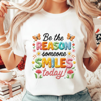 T-shirt Fausse Broderie Soyez La Raison Citation Positive