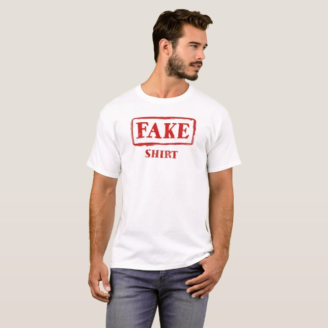 T-shirt FAUSSE chemise : Pièce en t graphique drôle de (Devant entier)
