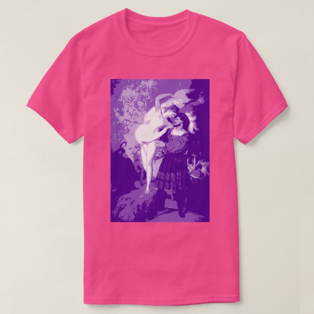 T-shirt Faust and Lilith digital art blue (Design devant)