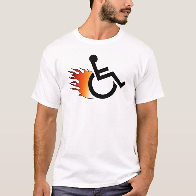 T-shirt Fauteuil roulant flamboyant (Devant)