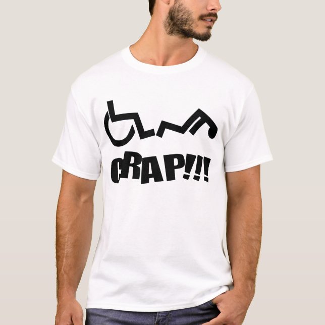T-shirt Fauteuil roulant Oh merde ! (Devant)