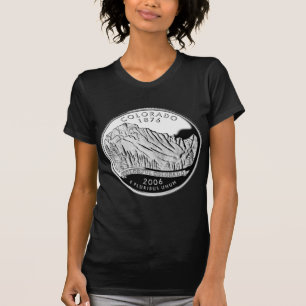 T-shirt Faux Colorado State Quarter Montagnes Rocheuses Ar