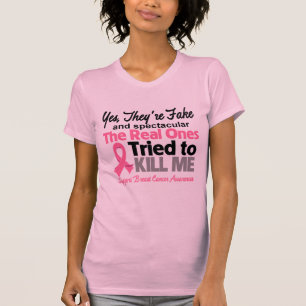T-shirt Faux et Spectacular - cancer du sein