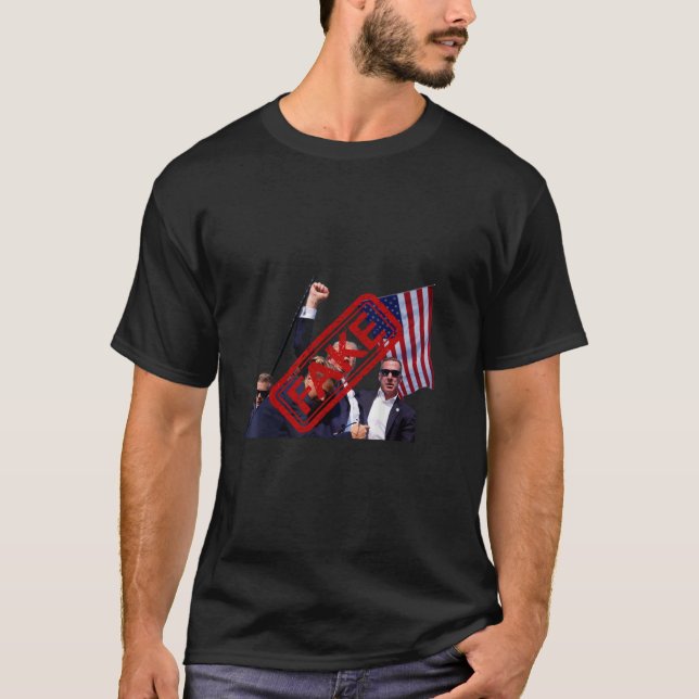 T-shirt Faux Jouer Trump Assassinat Tentative T Shirt (Devant)