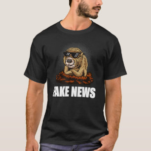 T-shirt Faux News Mème Chemise de Jour de la Marmotte pour