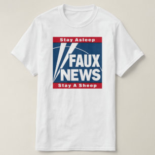 T-shirt Faux News - Restez Endormi Restez Un Mouton T-Shir