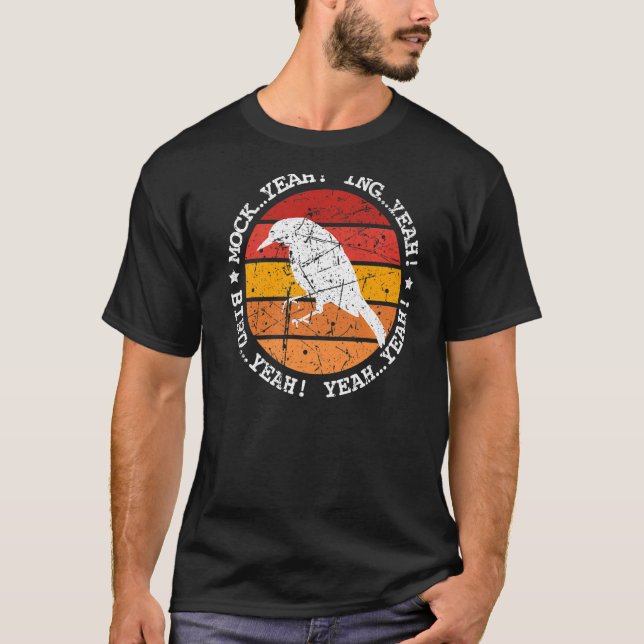 T-shirt Faux Ouais Ing Ouais Oiseau Ouais Dumb Retro Mocki (Devant)