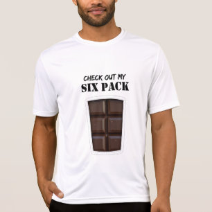 T-shirt Faux six ABS de paquet (chocolat)