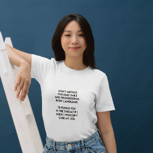 T-shirt Faux Smile - Drôle, Citation Sarcastique
