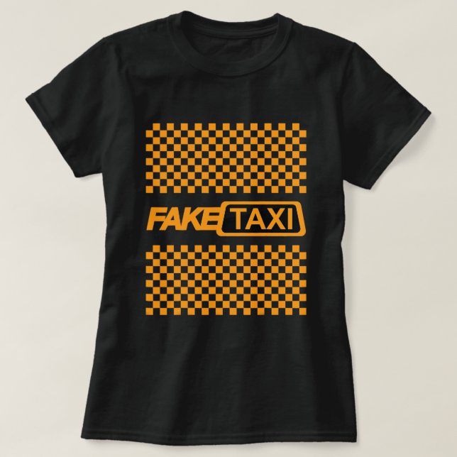 T-shirt Faux Taxi Conducteur de taxi Jaune (Design devant)