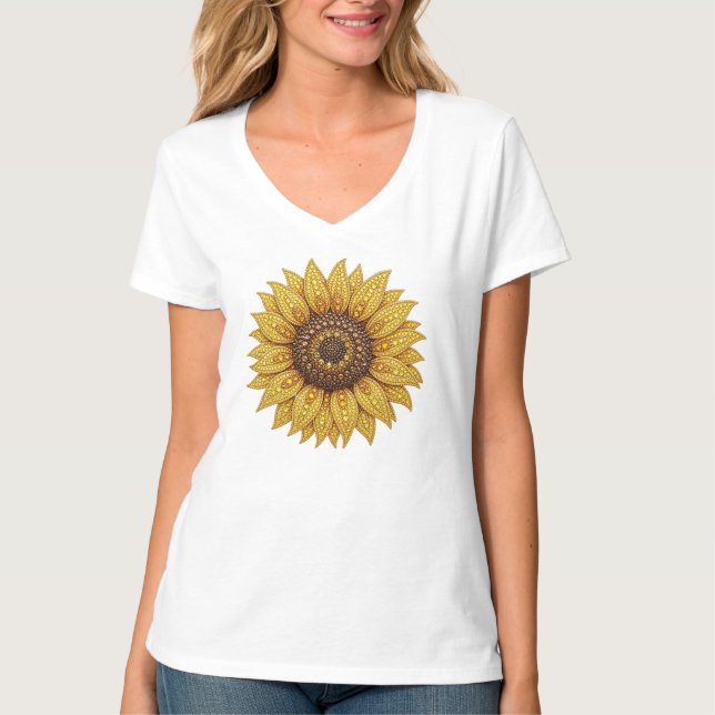 T-shirt Faux tournesol diamant (Devant)