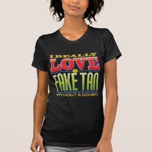 T-shirt Faux visage bronzage d'amour