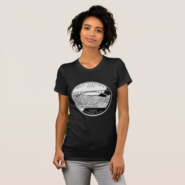 T-shirt Faux West Virginia State Quarter Femmes (Devant entier)
