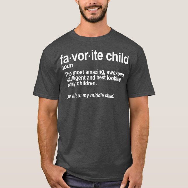 T-shirt Favori définition enfant amusant maman et papa (Devant)