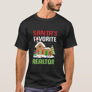 T-shirt Favori Père Noël de l'agent immobilier de immobili