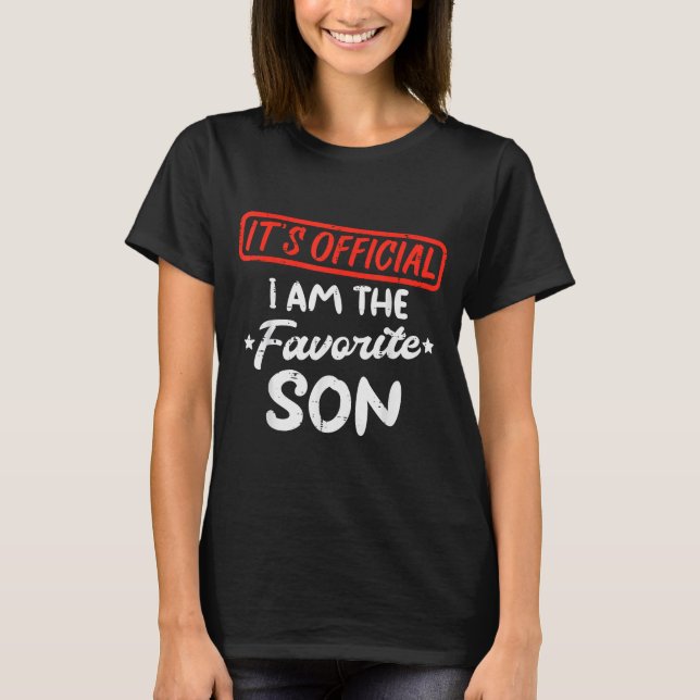 T-shirt Favorite Son Funny Family Men Boys Kids Youth Teen (Devant)