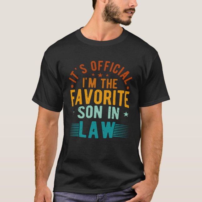 T-shirt Favorite Son in Law   from Father Mother in Law (Devant)