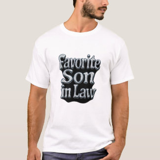 T-shirt Favorite Son In Law Silver Chrome Liquid Metal 3D
