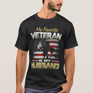 T-shirt Favorite veteran is husband boyfriend veterans day