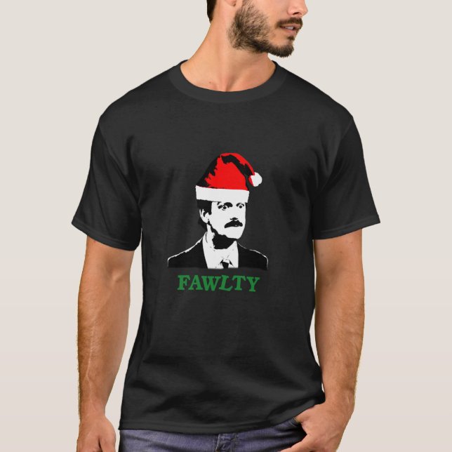 T-shirt Fawlty Towers Basil de Noël (Devant)
