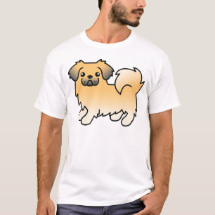 T-shirt Fawn Sable Tibétain Espagnol mignon chien de dessi